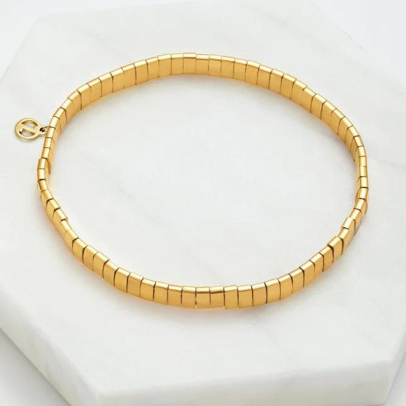 Tile Bracelet Gold