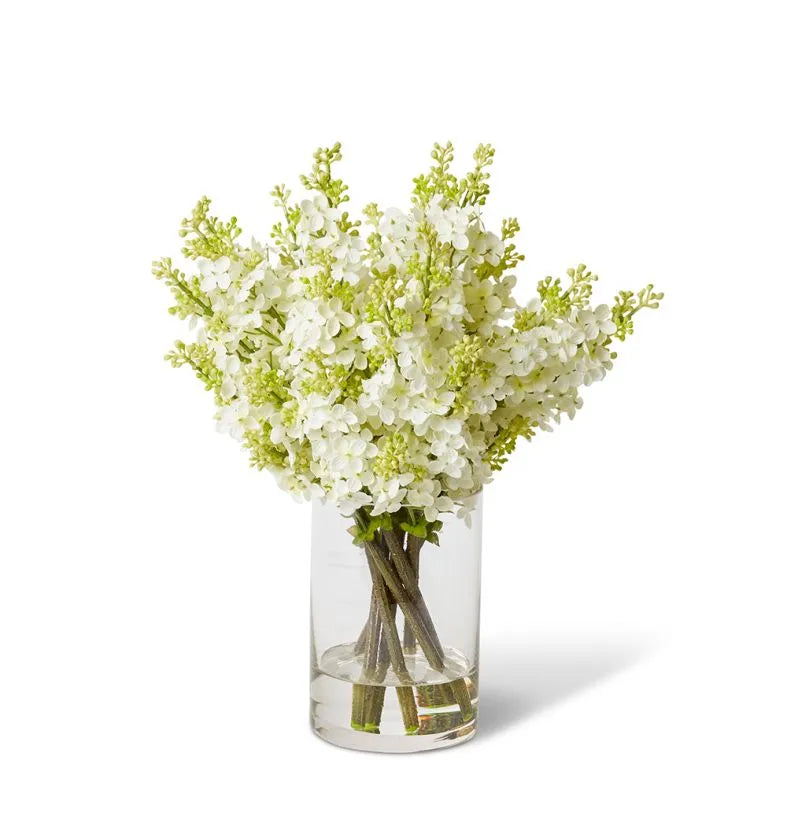 Lilac Cylinder Vase White