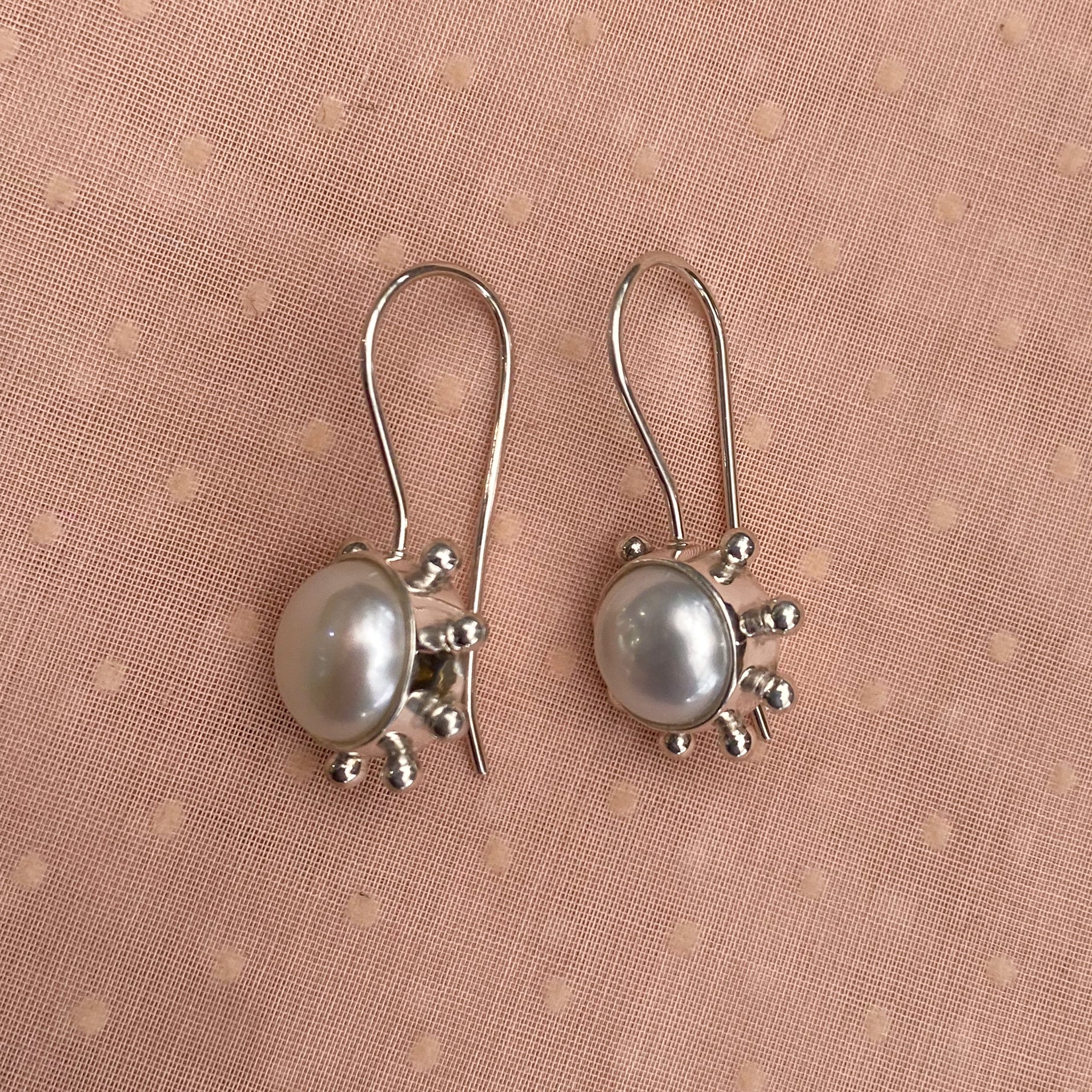 Decorative Single Pearl Drop Earring