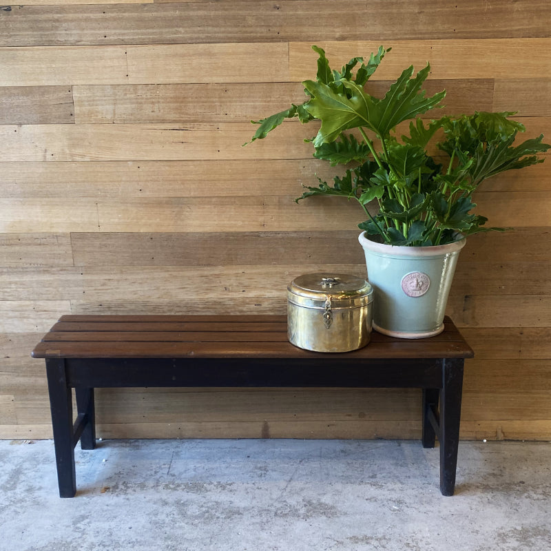 Mixed Wood Vintage Wooden Bench