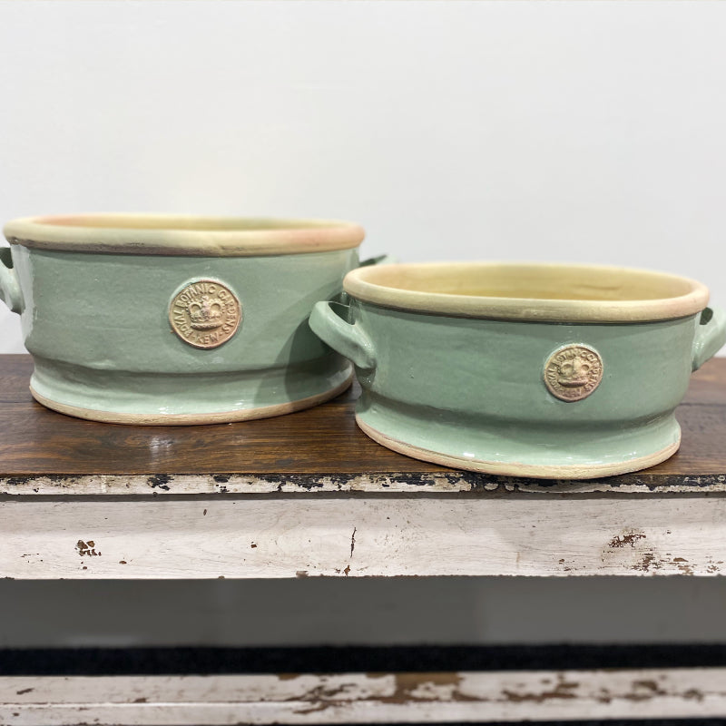 Kew Low Bowl with Handles Chartwell Green
