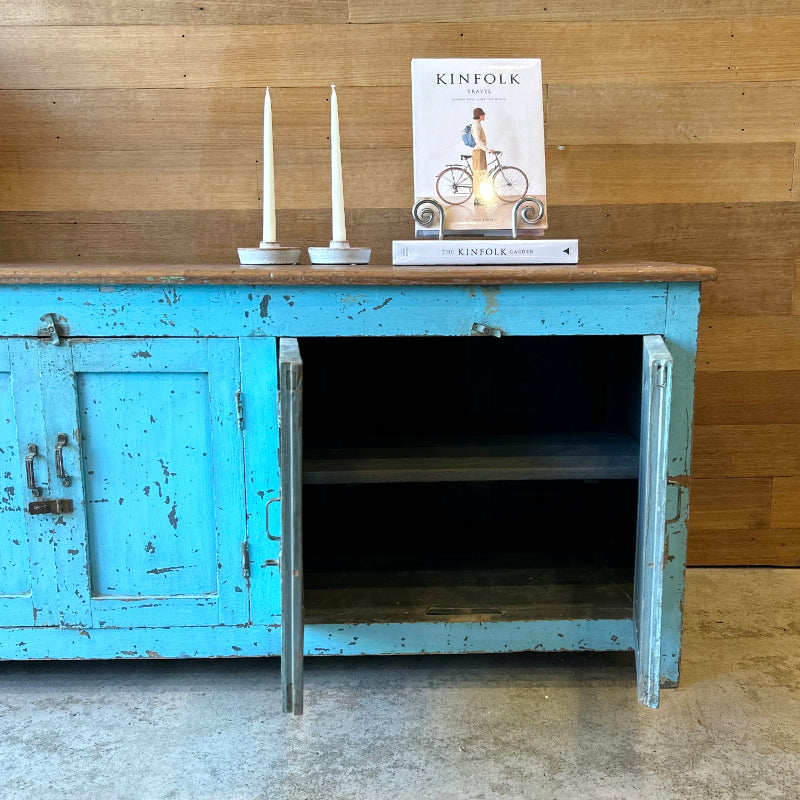 Blue Vintage Low Cabinet