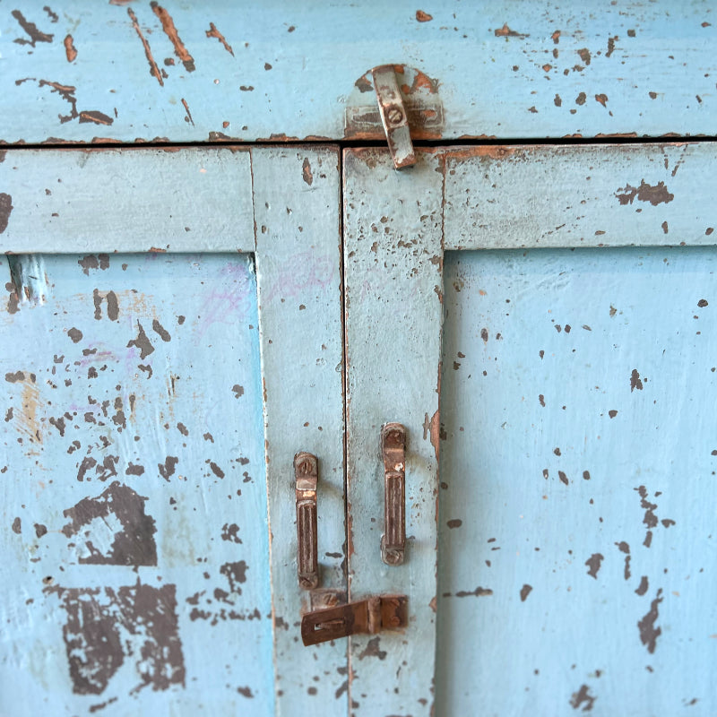 Blue Vintage Low Cabinet
