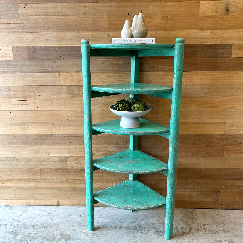 Vintage Wooden Corner Shelf