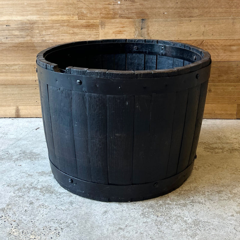 Vintage Wooden Half Barrel