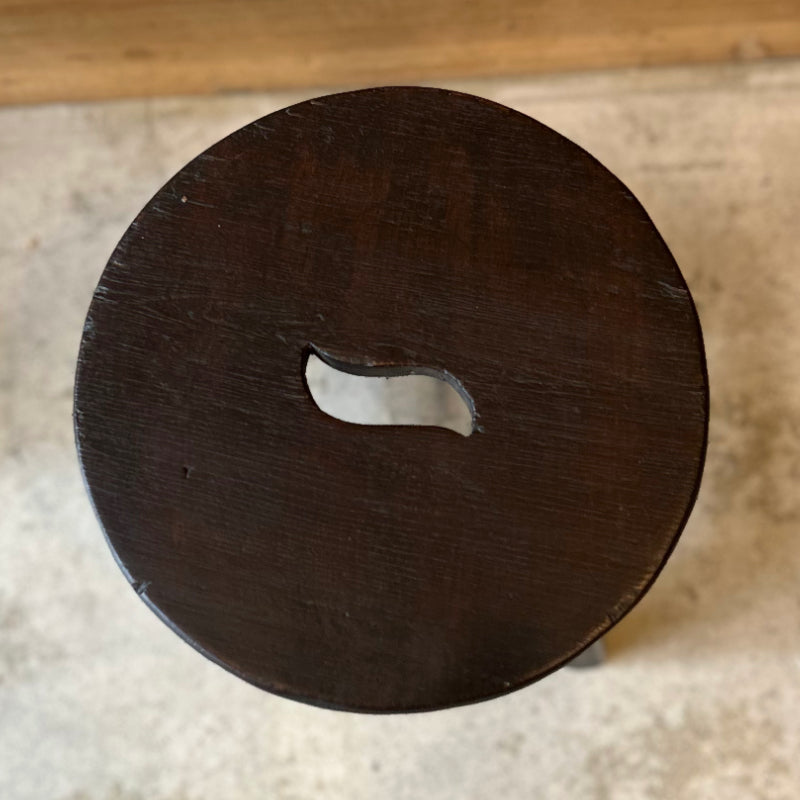 Dark Wood Vintage Stool