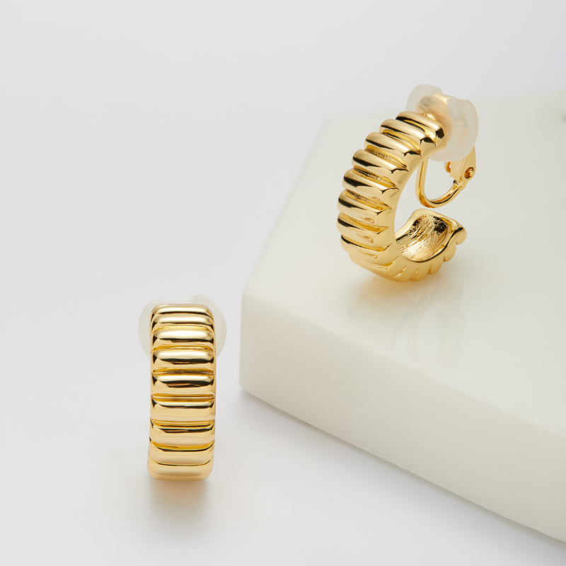 Alex Clip on Earring Gold Zafino