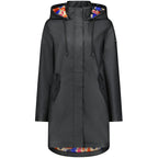 Billie Rain Coat Black with Collage