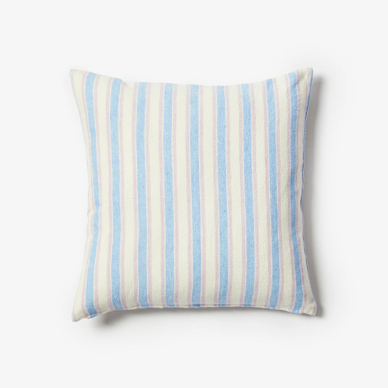Linear Blue Linen Cushion 50cm