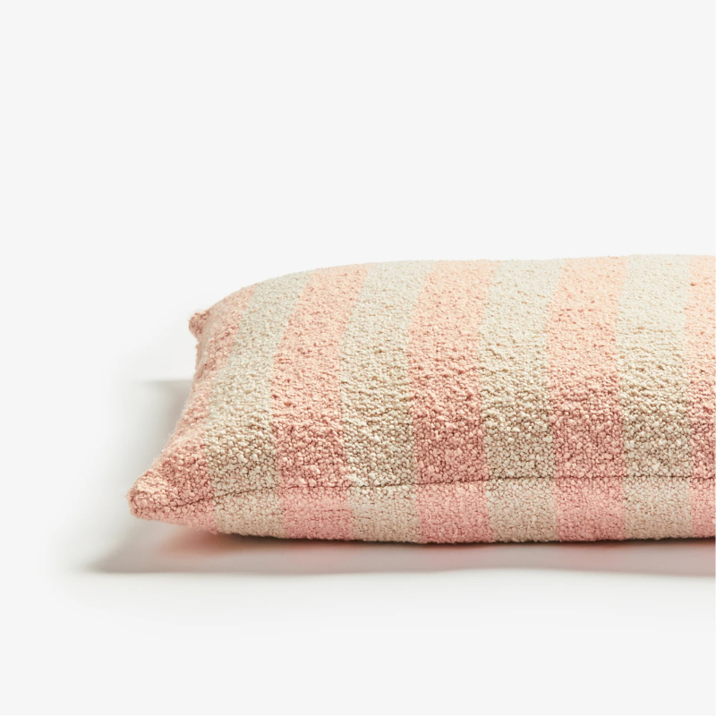 Boucle Stripe Soft Pink Cushion 60cm