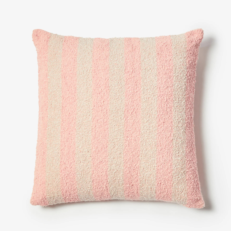 Boucle Stripe Soft Pink Cushion 60cm