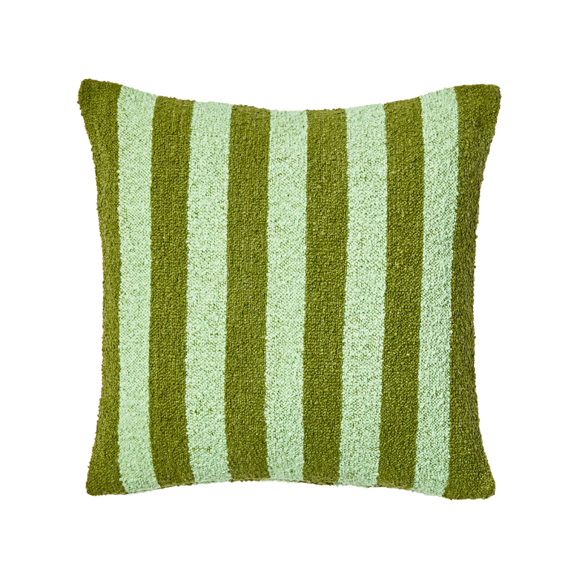 Boucle Stripe Olive 60cm Cushion