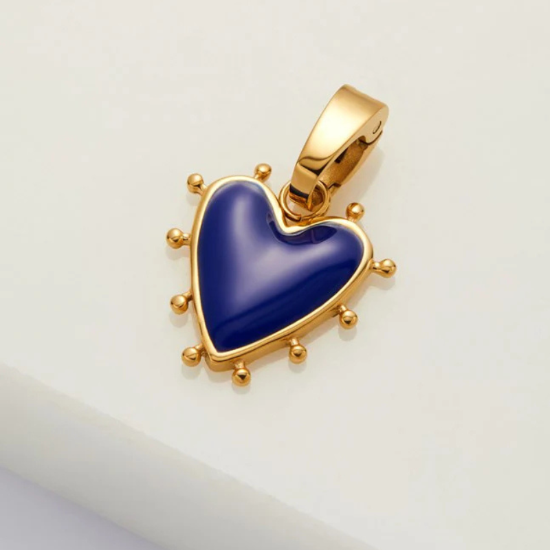 Heart Charm Blue
