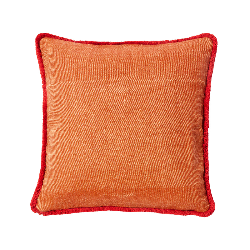 Levan Red 60cm Linen Cotton Cushion