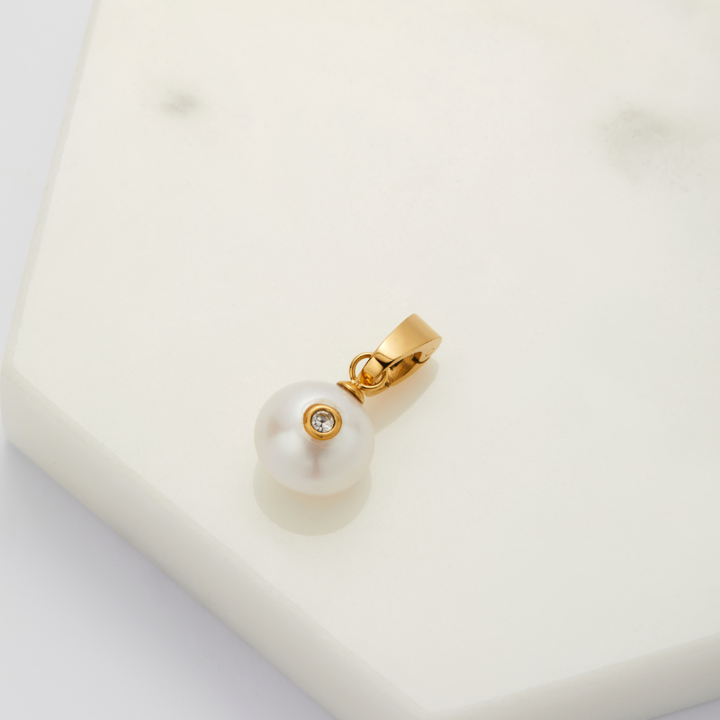 Pearl & Crystal Charm