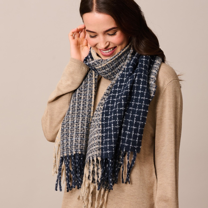 Patch Knit Scarf