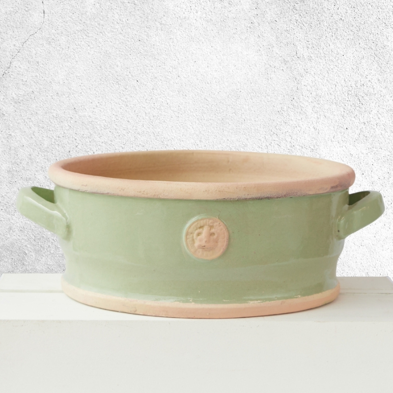 Kew Low Bowl with Handles Chartwell Green