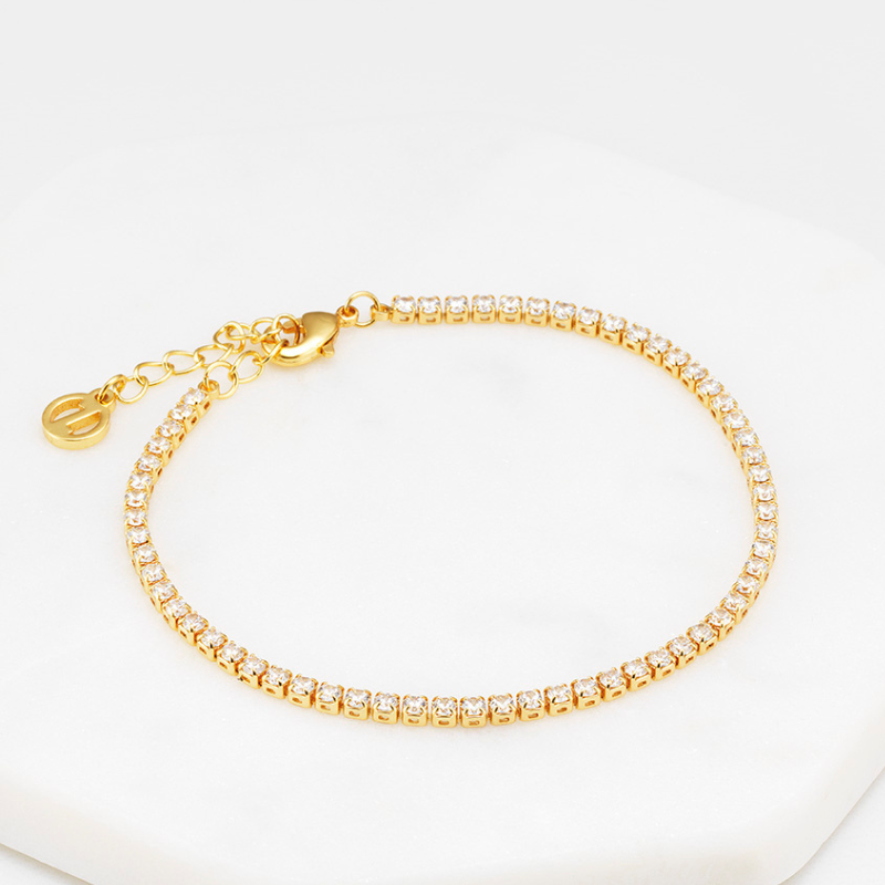 Isla Tennis Bracelet Gold