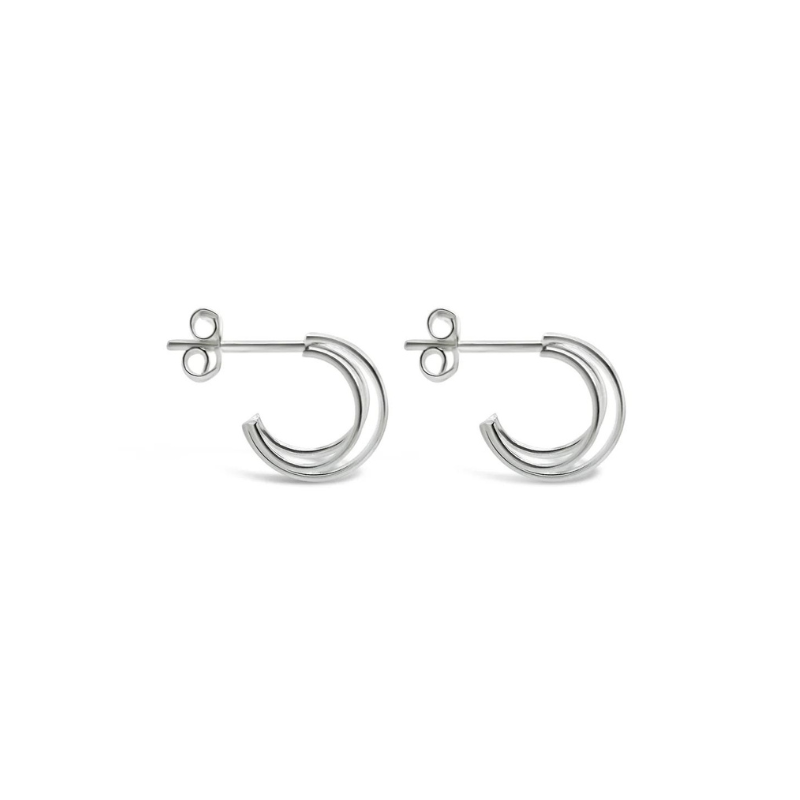 Micro Hoops Silver