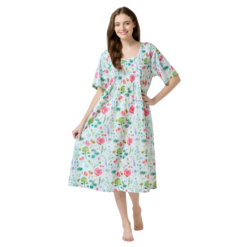 MD-83A1 Shirred Bodice Nightie