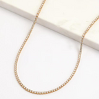 Isla Tennis Necklace Gold