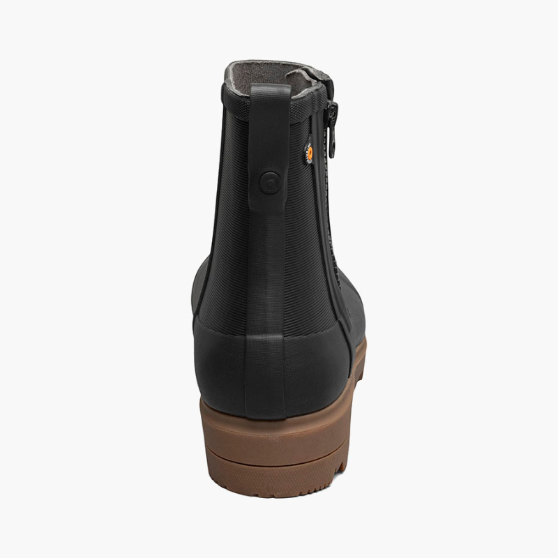 BOGS Holly Rain Zip Black Boots