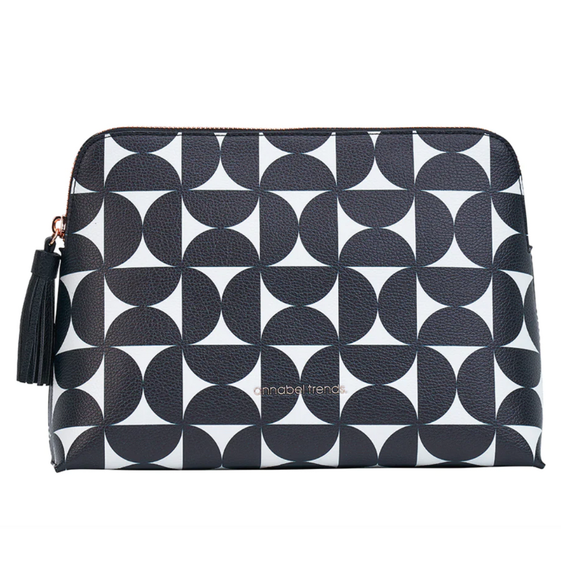 Vanity Bag Black & White Geometric Large
