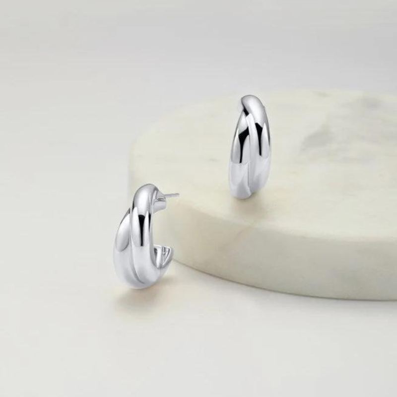 Peyton Hoop Silver Zafino