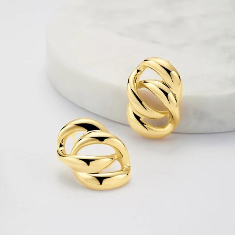 Ivy Earrings Gold Zafino