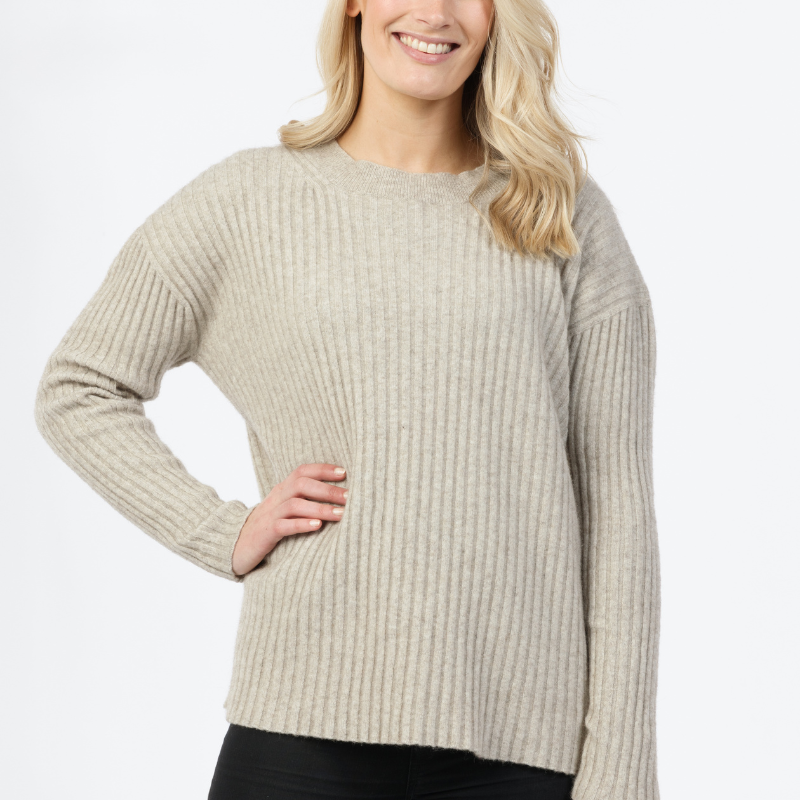 Possum Merino Ribbed Relaxed Sweater