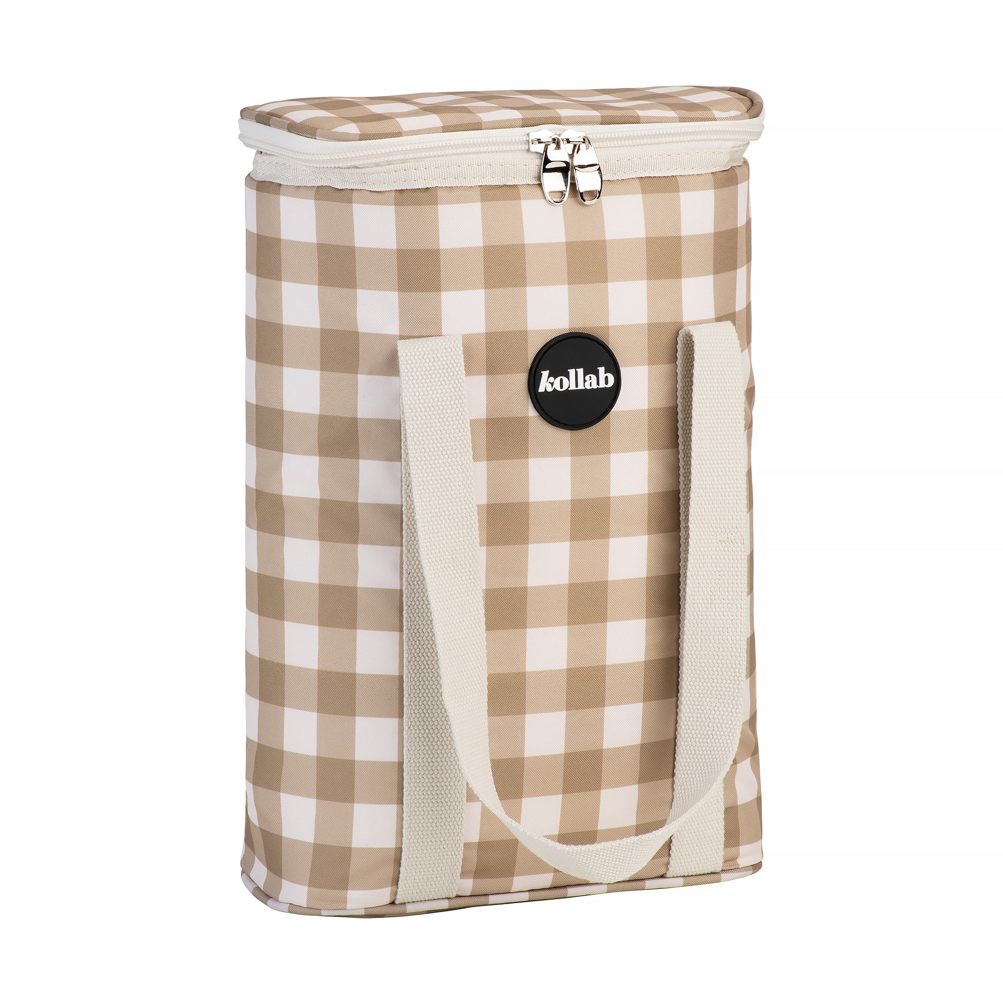 Wine Cooler Bag Olive Check