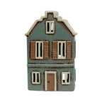 Alsace Tea Light House with Shutters Blue