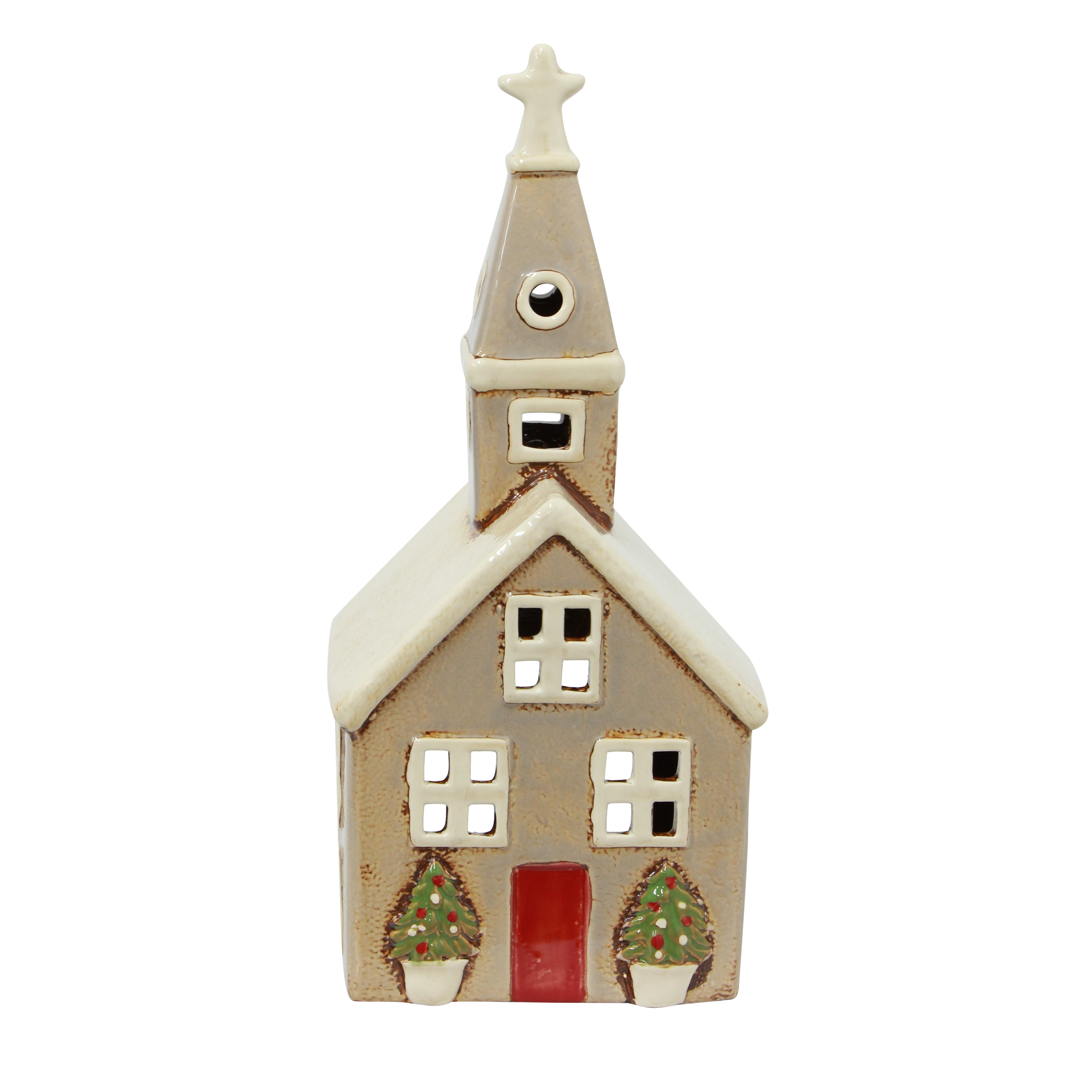 Alsace Tea Light Church Christmas stone