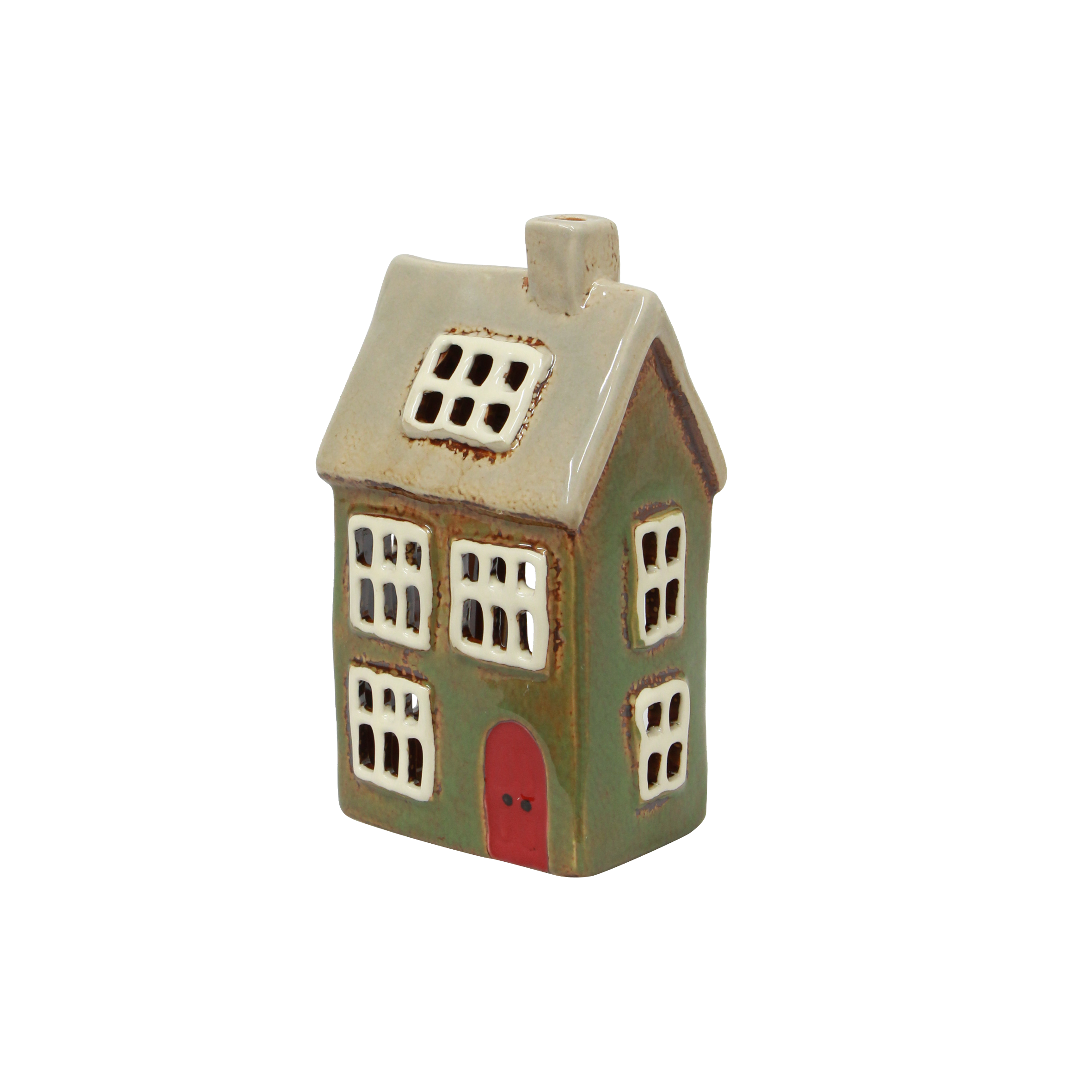 Alsace Tea Light House Christmas Green