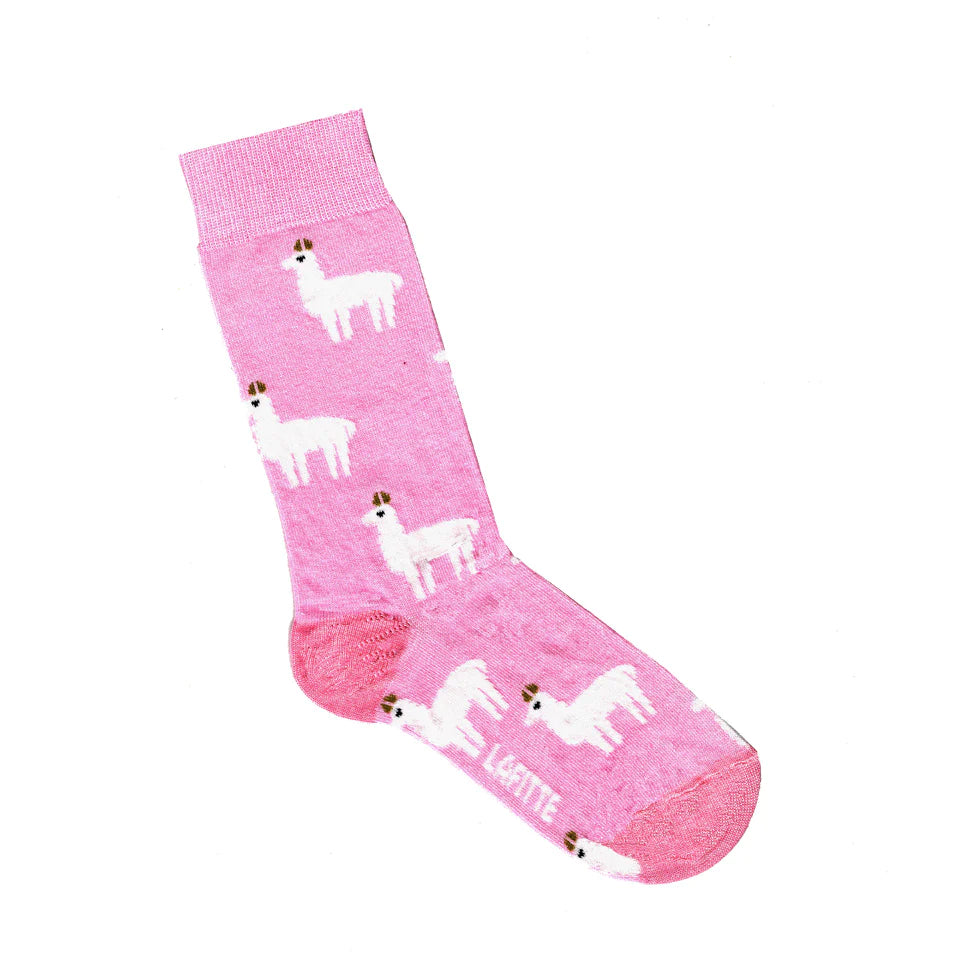 Lamas Pink Sock