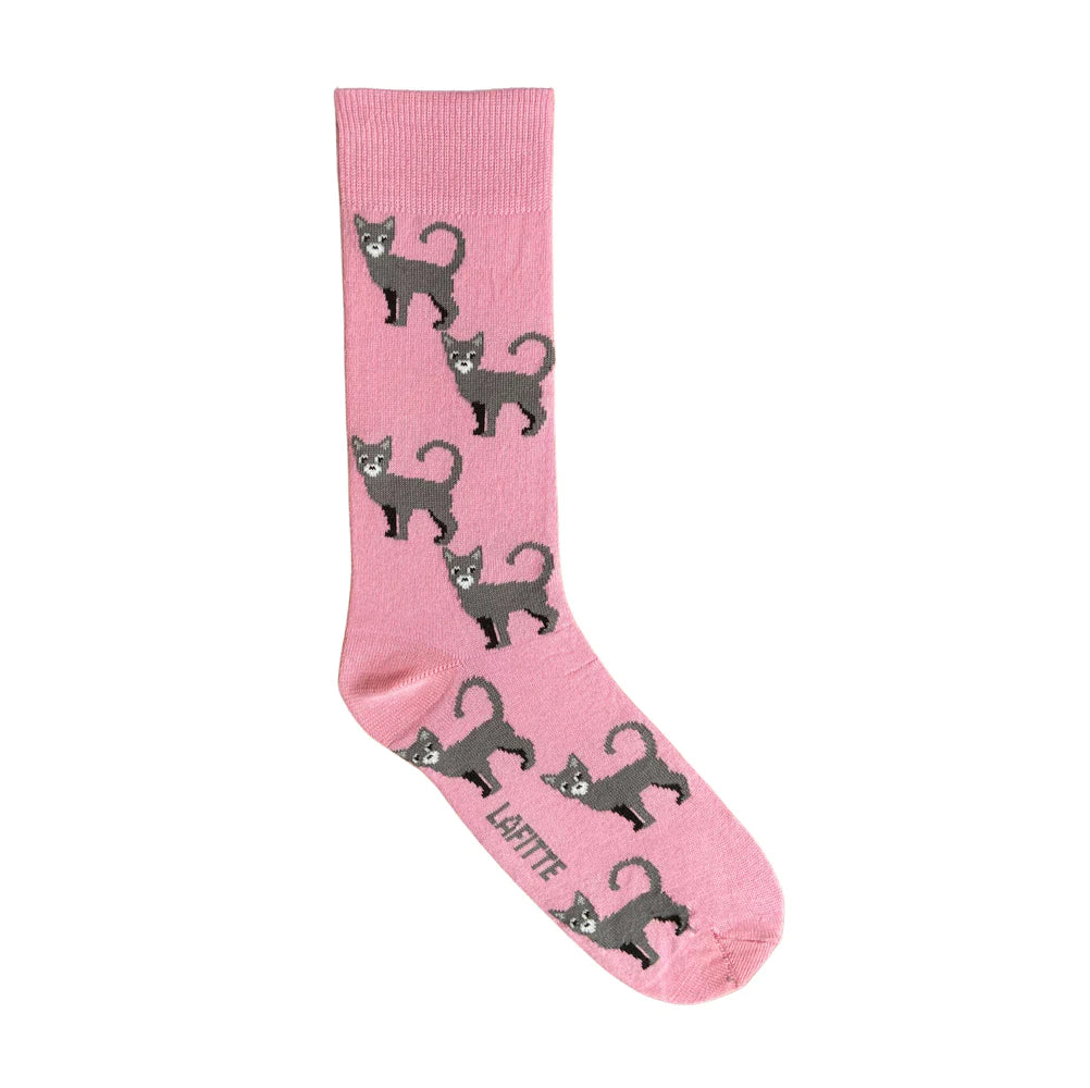 Cat Socks Blush Pink