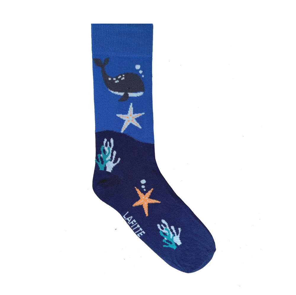 Whale Blue Socks
