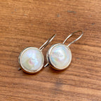 Flat Pearl Drop Earring