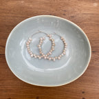 Large Pearl Hoops