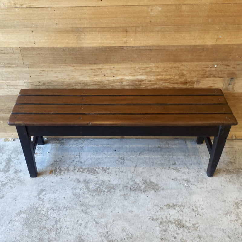 Mixed Wood Vintage Wooden Bench