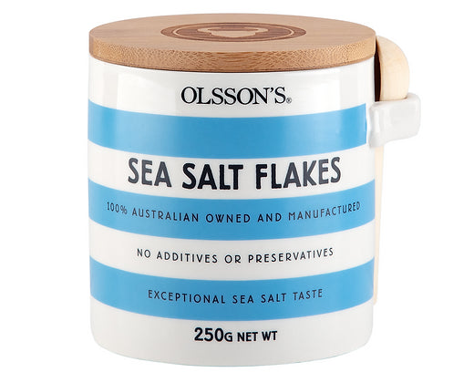 Sea Salt Flakes & Stoneware Jar