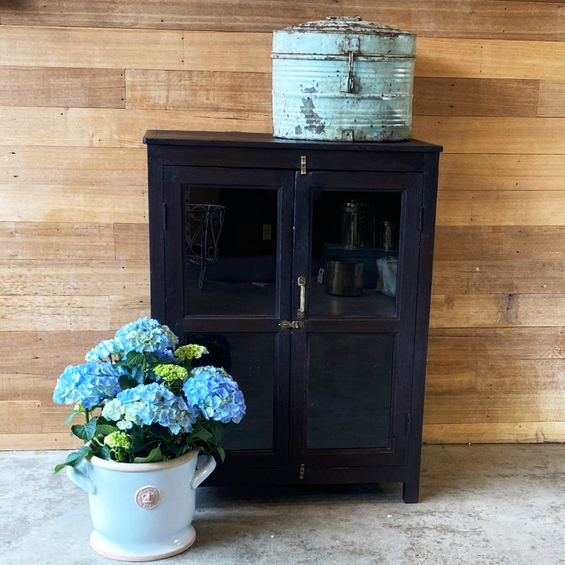 Dark Stained Wood Cabinet