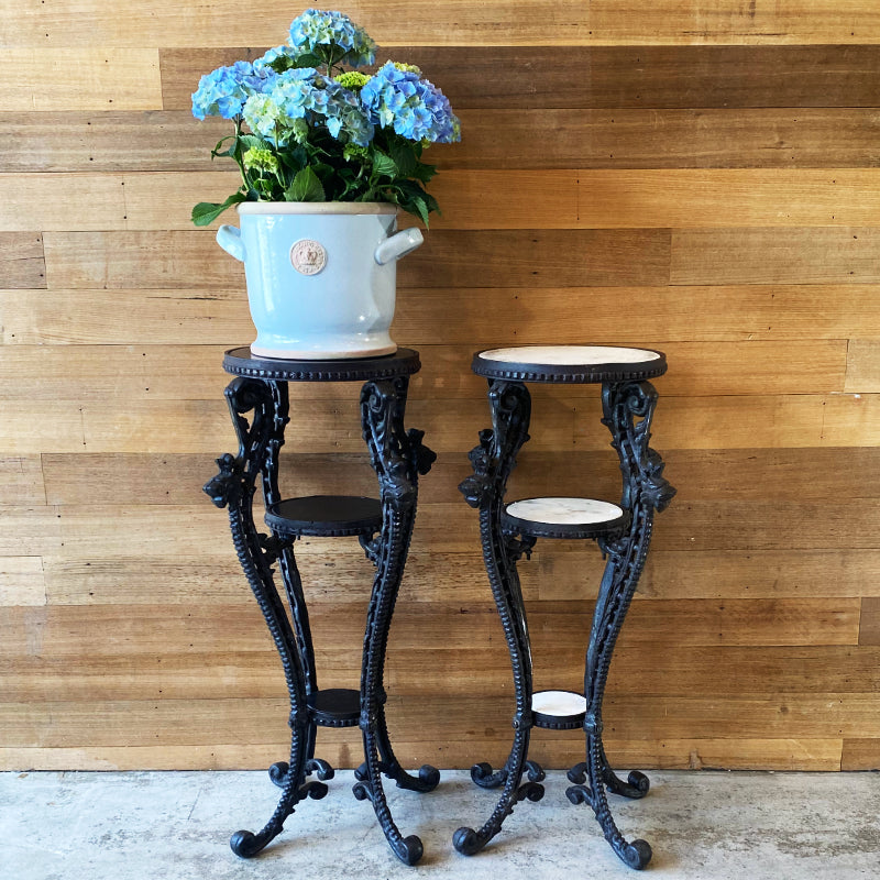 Cast Iron & Marble Plant Stand