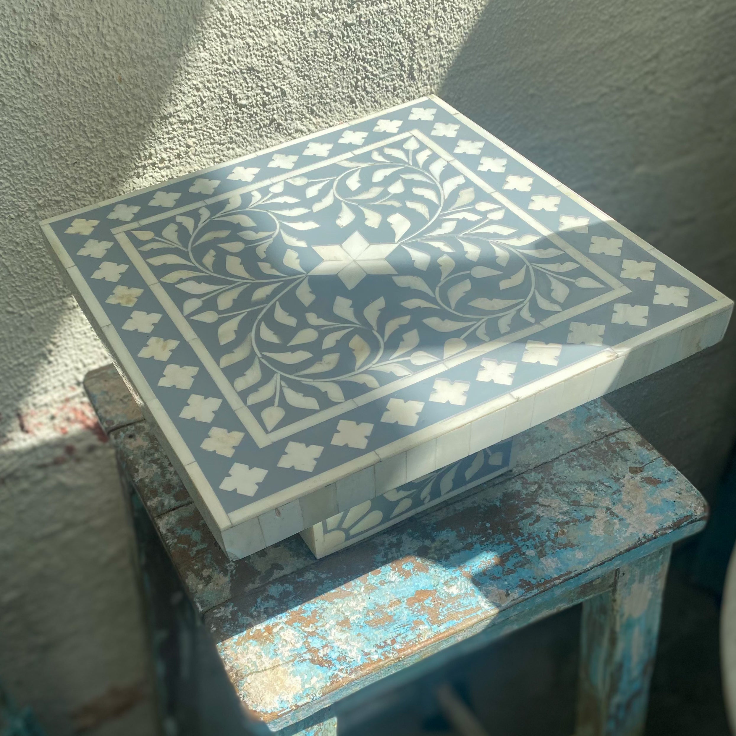 Bone Inlay Cake Stand