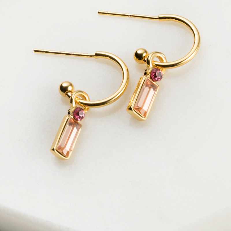 Colette Earrings- Peach