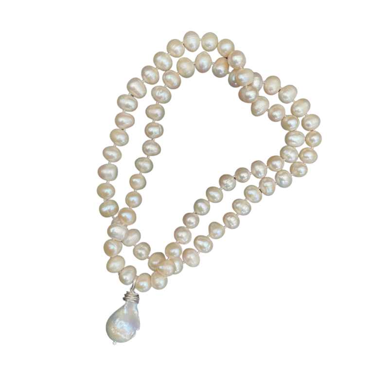 75cm Fresh water and baroque pearl strand