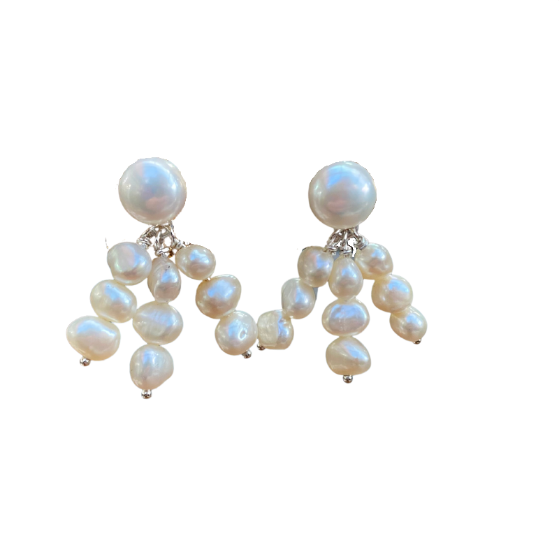 Triple Drop Pearl Earring