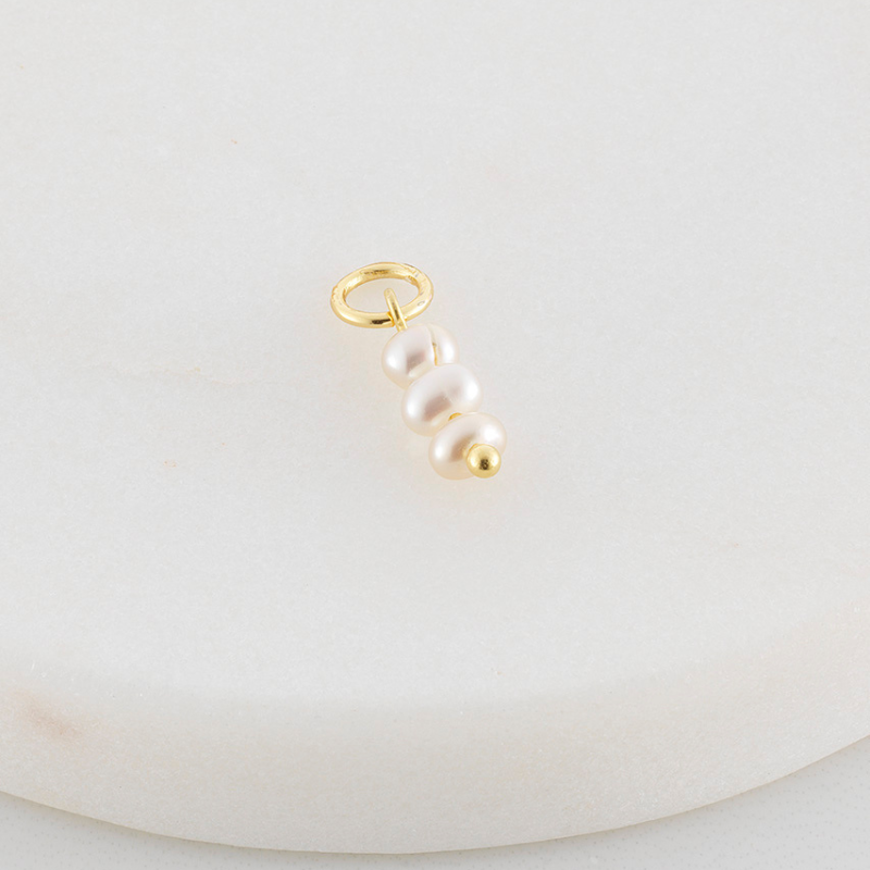 Triple Pearl Charm